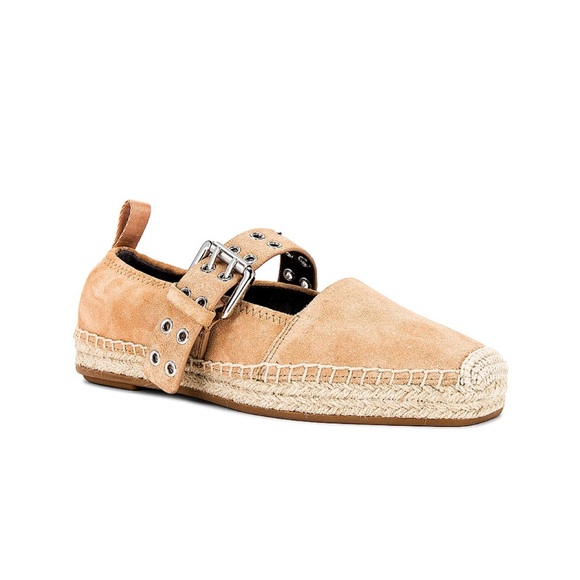 rag & bone: Anteros Buckle-Detailed Suede Espadrilles